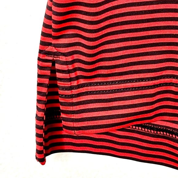 FootJoy Red & Black Striped Golf Polo - Picture 3 of 6